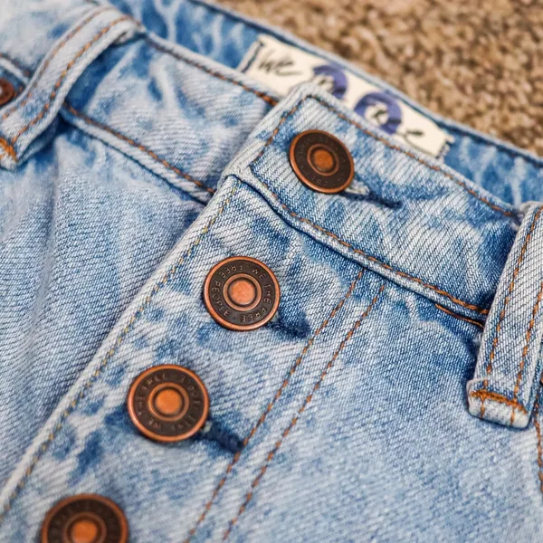 We The Free Breezy Free People Denim‎ Mini Skirt Womens 29 Light Wash Distressed - Image 4