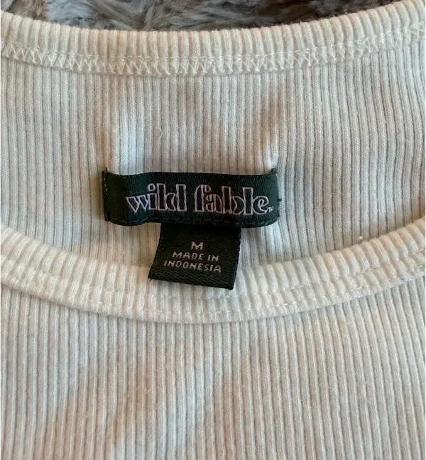 Wild Fable Ribbed Crop Tank - White M - Image 3