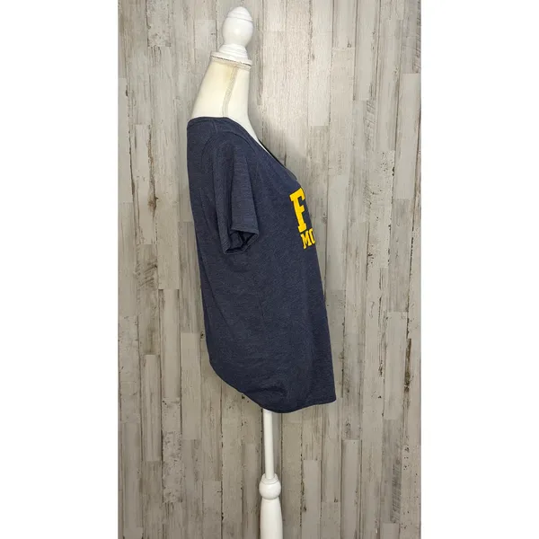 Nike West Virginia Mountaineers‎ Women's V-Neck T-Shirt Blue XL - Image 5