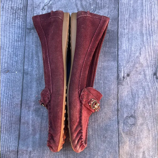 Coach fortunata maroon suede loafers - Image 7