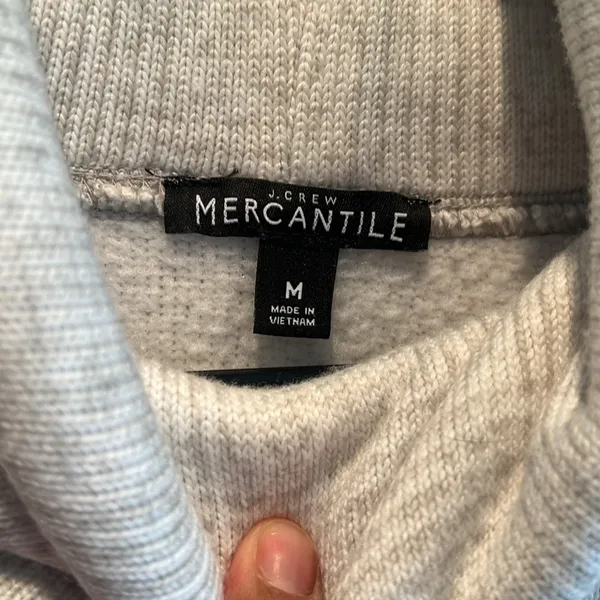 J Crew Mercantile Sweater Womens Medium Cowl Neck Plaid Cozy Funnel Neck Glen - Image 4
