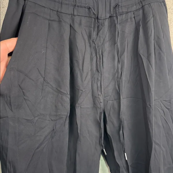 COS Black Elastic Drawstring Joggers woman sz 4 - Image 4