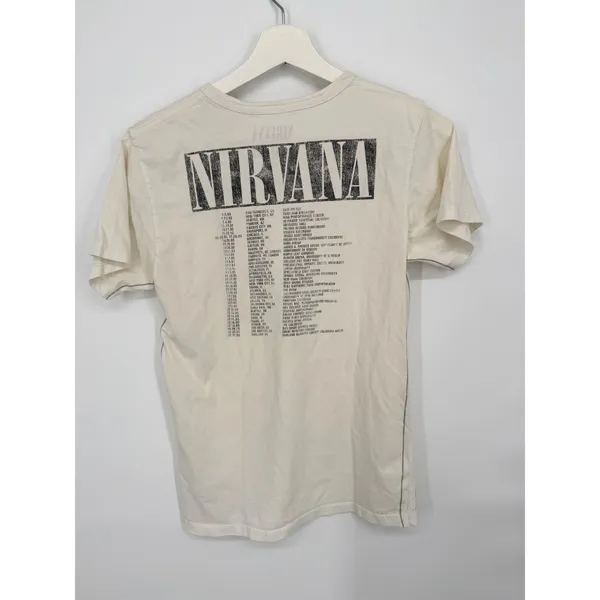 Trunk Ltd Free People Nirvana In Utero Tee XS Cream Good Graphic Band Shirt - Image 3