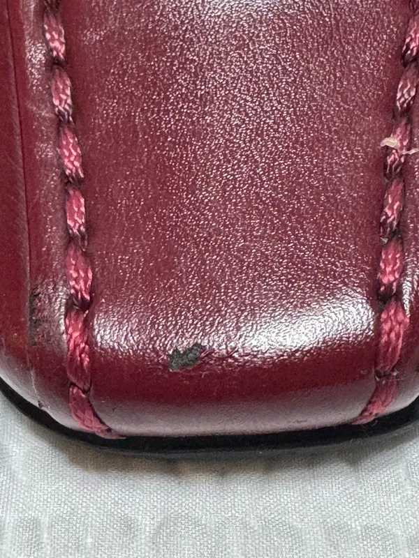 Vintage Franco sarto Women's Burgundy faux Leather Mid-Heel Loafers - Image 4