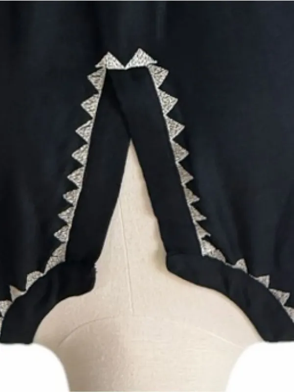 Soft Surroundings Embroidered Tiered Midi Dress Size 2X Linen Blend Belted Black - Image 11