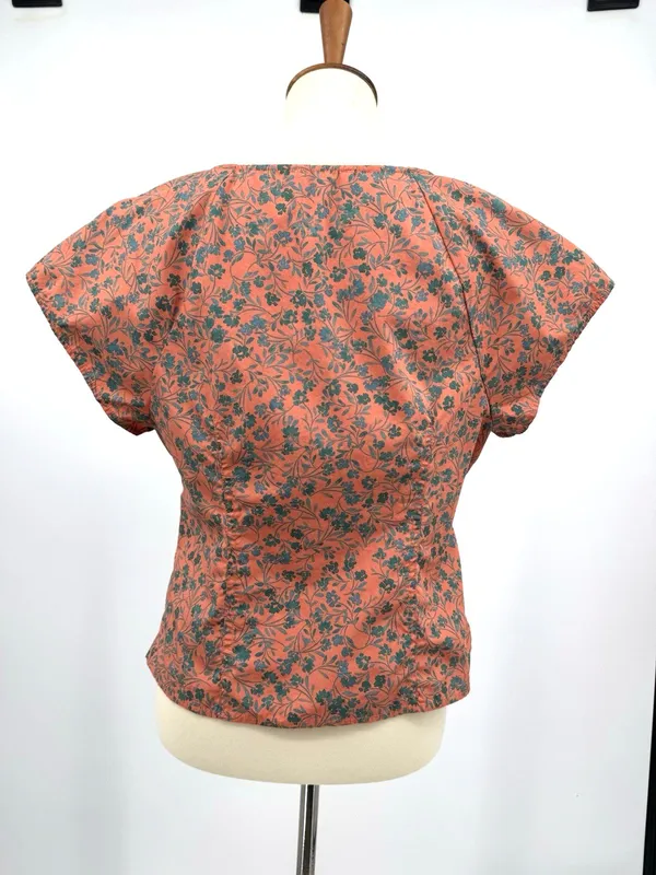 Madewell Amari Twist Top Floral Sunset Haze Cotton Poplin Retro Cottagecore 10 - Image 2