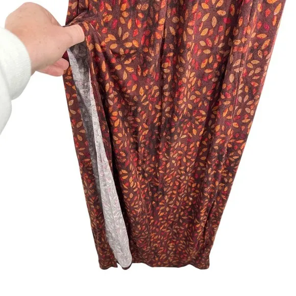 Free People Revolve Shayla Wrap Midi Dress‎ Brown Floral Long Sleeve Midi Dress - Image 7
