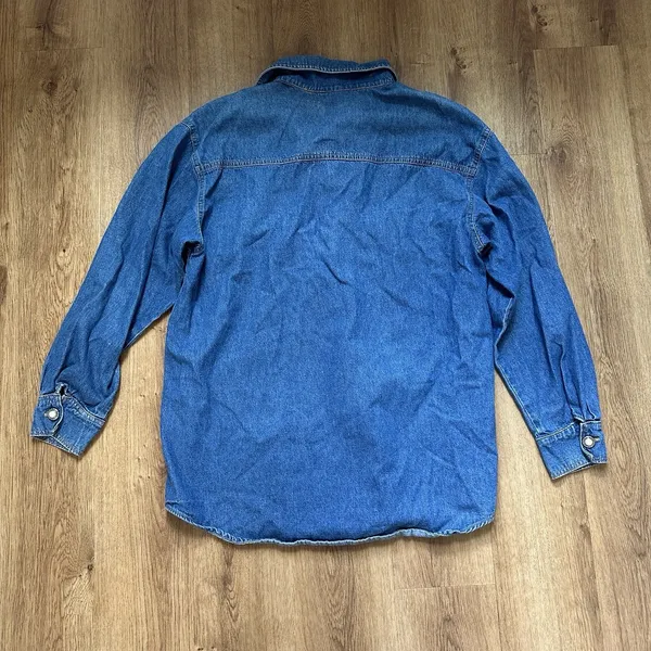 Vintage Green Field Western Decorative‎ Denim Shirt - Image 9