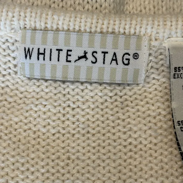 White Stag Beaded Red, White & Blue Heart embroidered Patchwork Sweater Vest SzL - Image 6