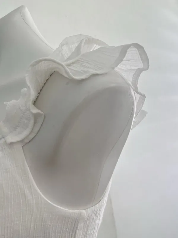 NEW ANTHROPOLOGIE MINE Ruffle Tiered Dress Small Yellow Blue Green cottage - Image 6