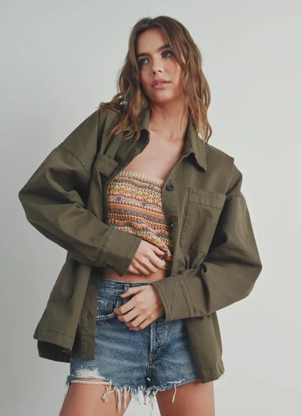 Boutique Button Down Oversized Coat - Image 8