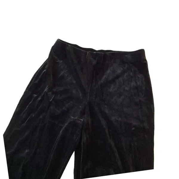 Unique Vintage Vintage AGB Black Velvet Velour Pants - Image 3