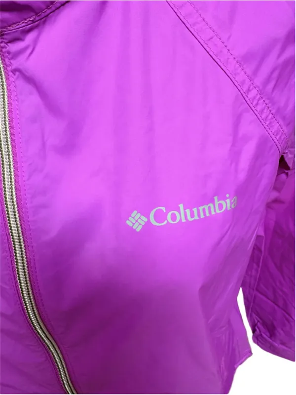Columbia Purple Full Zip Rain Jacket Size L (21” PTP) - Image 3