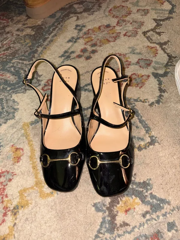 A New Day Black Patent Mary Jane Heels - Image 2