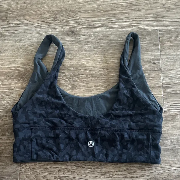 Lululemon Rejuvenate Grey/Black Camo-Print Reversible Sports Bra - Image 2