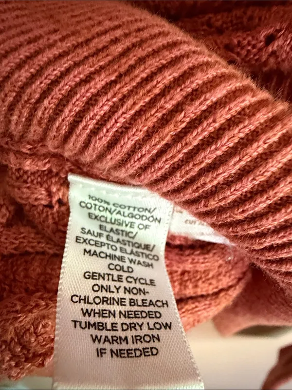 LOFT Rust Textured Crewneck Sweater - Image 6
