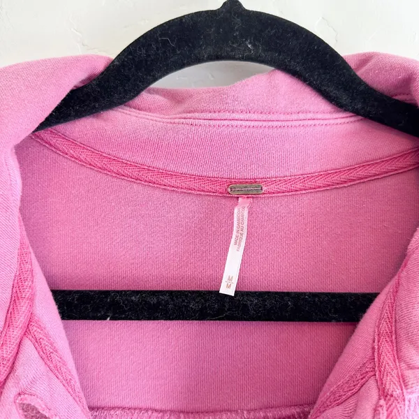 Free People | Ruby Shacket Button Down Oversized Fleece Jacket in Pink Envy - Image 5