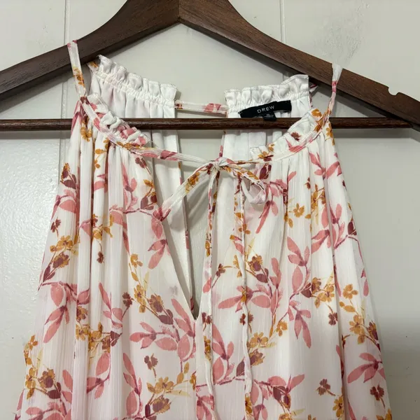 Drew Naomi Pink Floral Tiered Maxi Dress Size S - Image 2