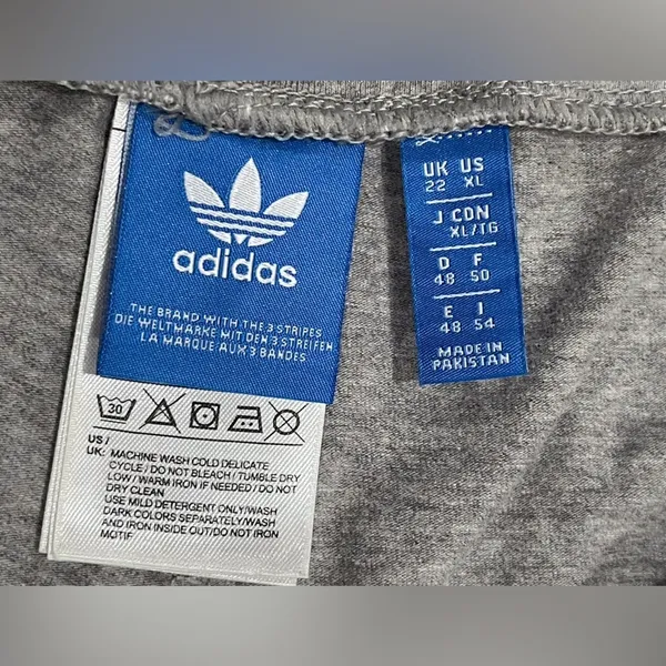 Adidas Kids Gray Joggers with White Stripes - Image 6