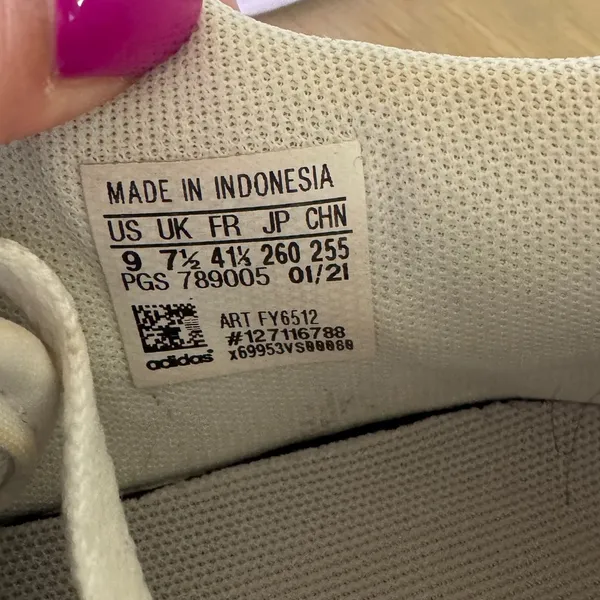 adidas Court Bold sneaker White/Pink size 9 - Image 3