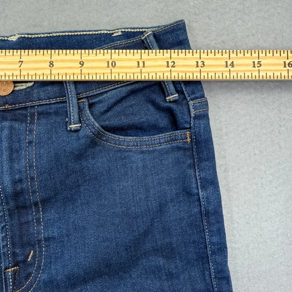 Mother The Hustler Ankle Jeans‎ Womens 25 Dark Wash High Rise Flare Denim Blue - Image 5