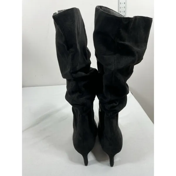 Womans NWT Time & Tru Slouched Knee High Stiletto Boots 8.5 W Black - Image 7