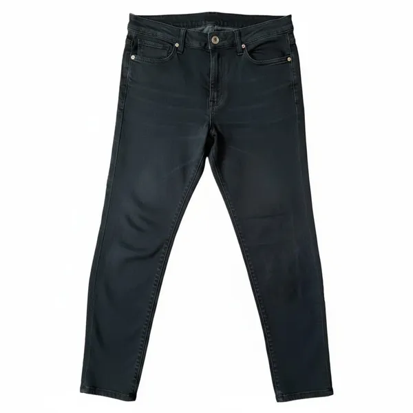 ZARA Basic Denim Black Low Rise, Skinny Jeans, US10 - Image 5