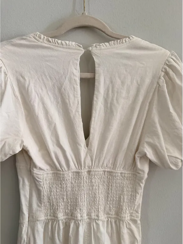Maeve by Anthropologie Puff-Sleeve Corset Linen Midi Dress - Image 6