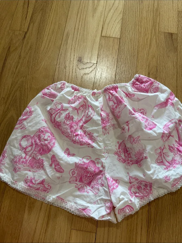 Wicked x Katie Kime Printed Boxer Sleep Shorts Sz S - Image 4
