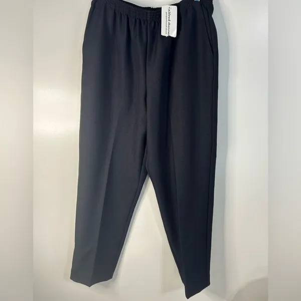Alfred Dunner Black Pants Women's Size 10 New With Tags Classic Office Career - Image 2