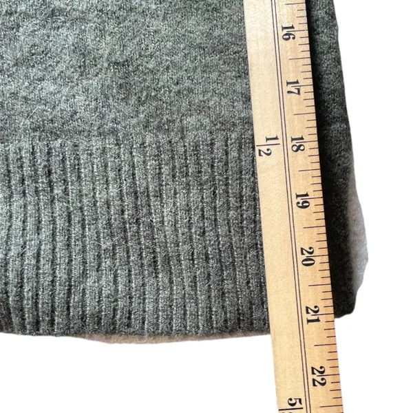 MADEWELL Olive Green/Gray/Beige Merino/Alpaca Wool Blend Crew Neck Sweater Small - Image 15