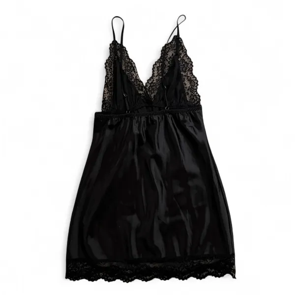 Black Floral Lace Babydoll Nightgown – Size S - Image 2