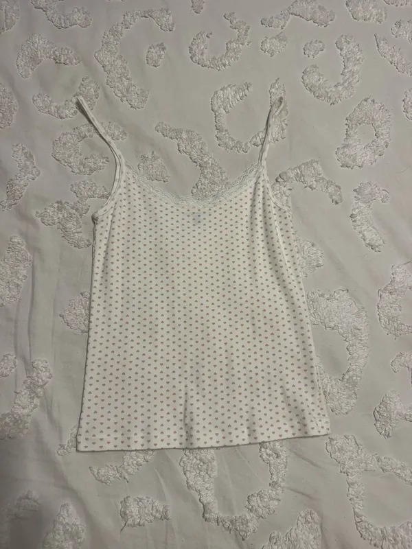 Brandy Melville Tank Top White Lace - Image 2