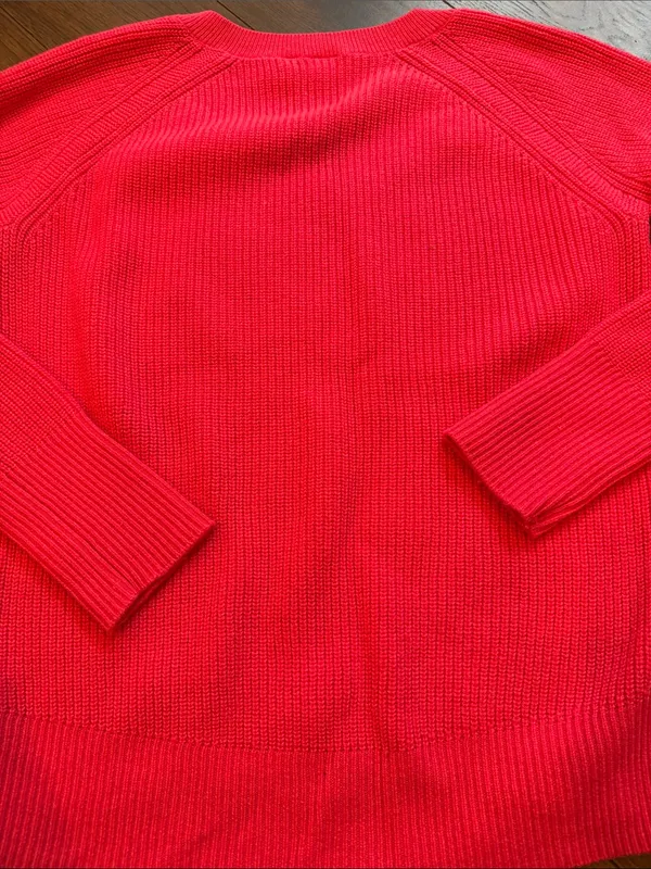 Gap Women’s V-Neck Ribbed Sweater - Pink Size Small - C44-004 - Image 9