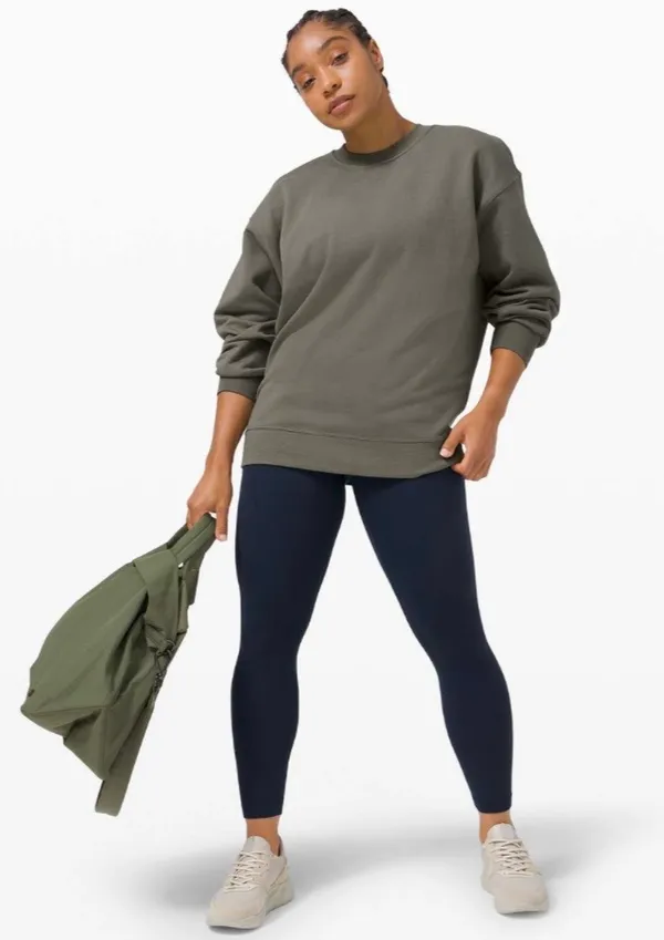 Lululemon Perfectly Oversized Crew Grey Sage 8 - Image 6