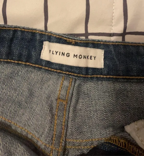 Vervet flying monkey jean shorts - Image 2