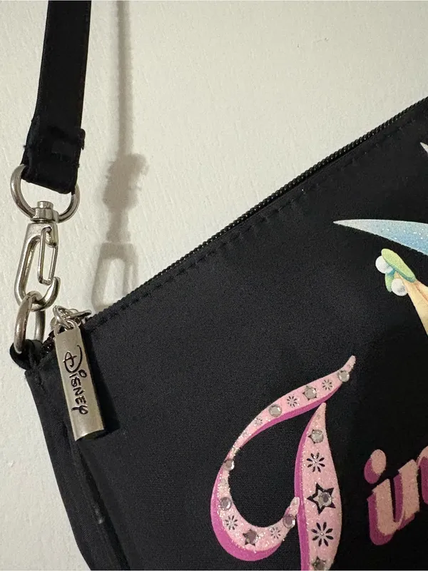 Disney Tinker Bell Black Shoulder Bag Y2K - Image 4