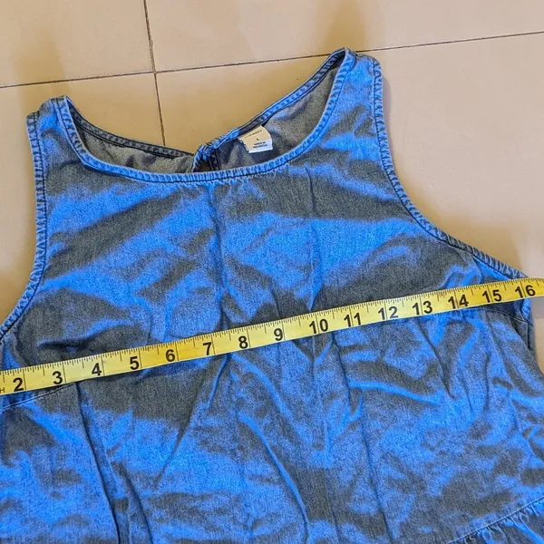 Old Navy Denim Sleeveless DressOld Navy Denim Women Dress Jeans Blue Sleeveless - Image 10
