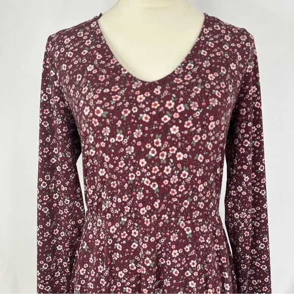 Aeropostale Dress Floral Womens Size XL Crisscross Back Long‎ Sleeve Midi Dress - Image 2