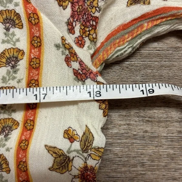 Loft Boho Tie Waist V Neck Floral Shift Dress - Image 4