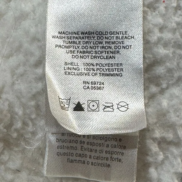 Columbia Sherpa Fleece Jacket Coat White Green Medium - Image 8