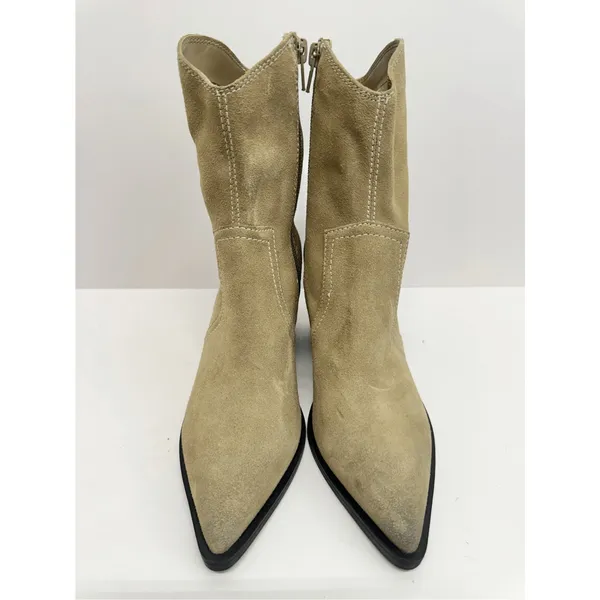 BP. Surina Western Boot in Tan Smoke Size‎ 5.5 Leather Block Heel Pointed Toe - Image 4