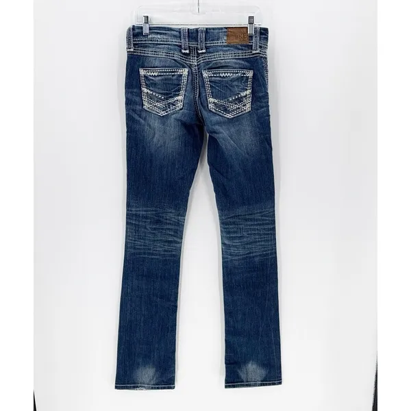 BKE bootcut Stella size 27 XXLONG western ranch farm rodeo contrast stitching - Image 2