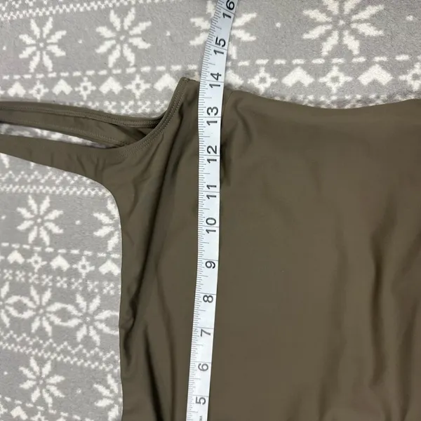 NWT Massimo Dutti One Piece‎ Swimsuit Straight Neckline Olive Green Size Small - Image 8