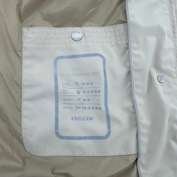 GEOX Respira Womens Beige Utility Jacket Size 8 Breathable Windproof Coat W5220D - Image 8