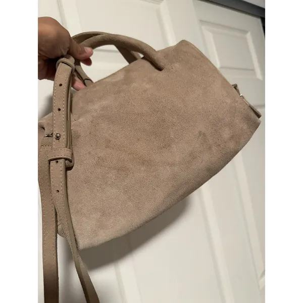 Zara Suede Leather Collection Bowling Bag‎ Crossbody - Image 11