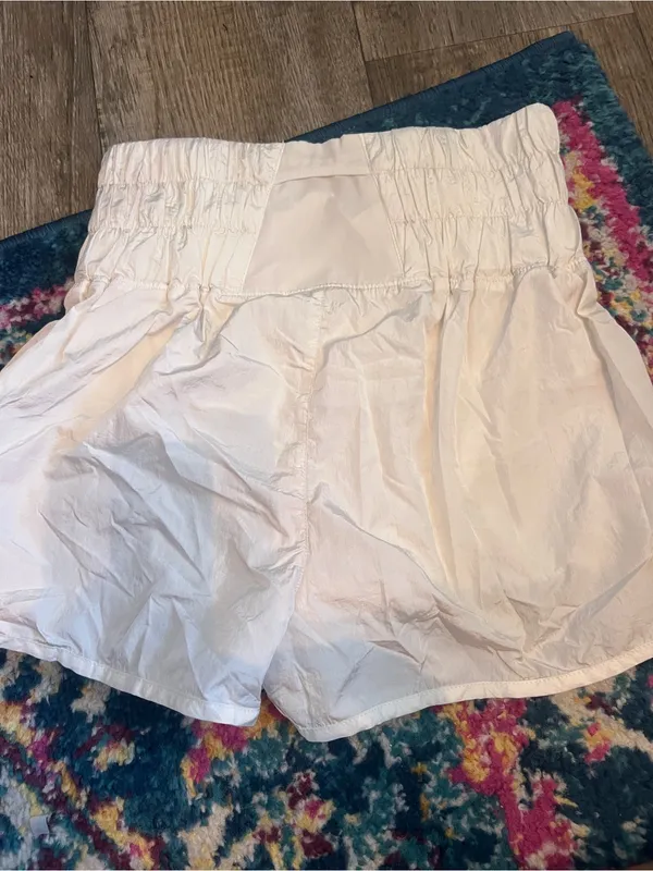 Free people movement Women's High-Waist Cream Smocked Shorts - Image 10