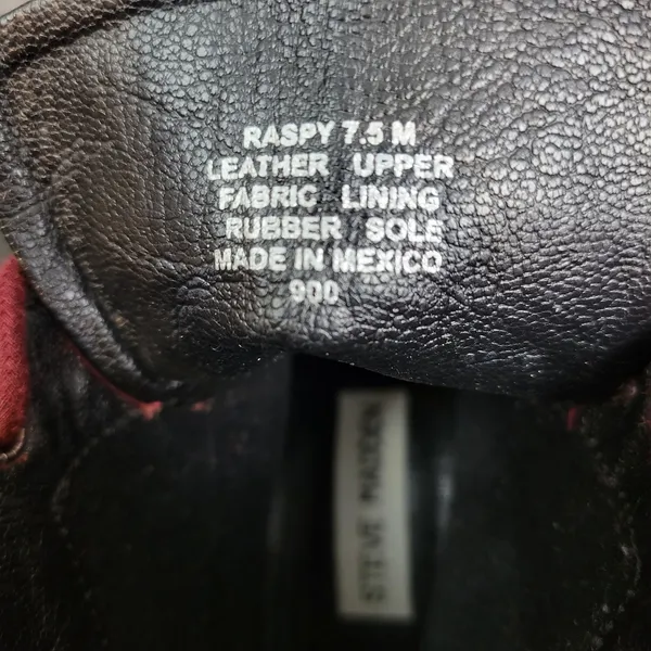 Steve Madden Women's Boots 7.5 Raspy Burgundy Wine Nubuck Suede Platform Lace Up - Image 9