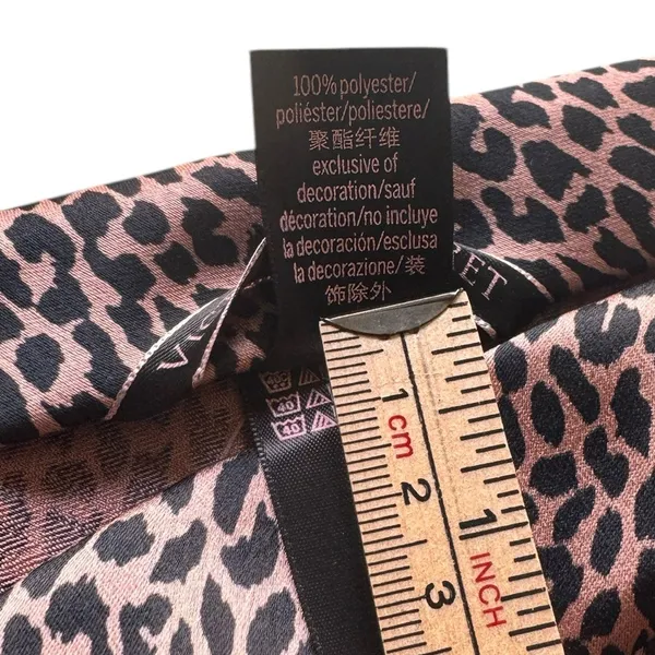 Victoria’s Secret PINK Satin Leopard Midi Slip Skirt Pink Black Bias Cut XL NWT - Image 10