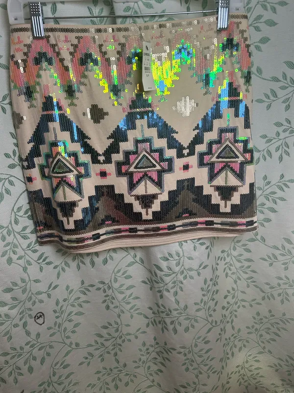Express Mini Skirt Sequin s - Image 4